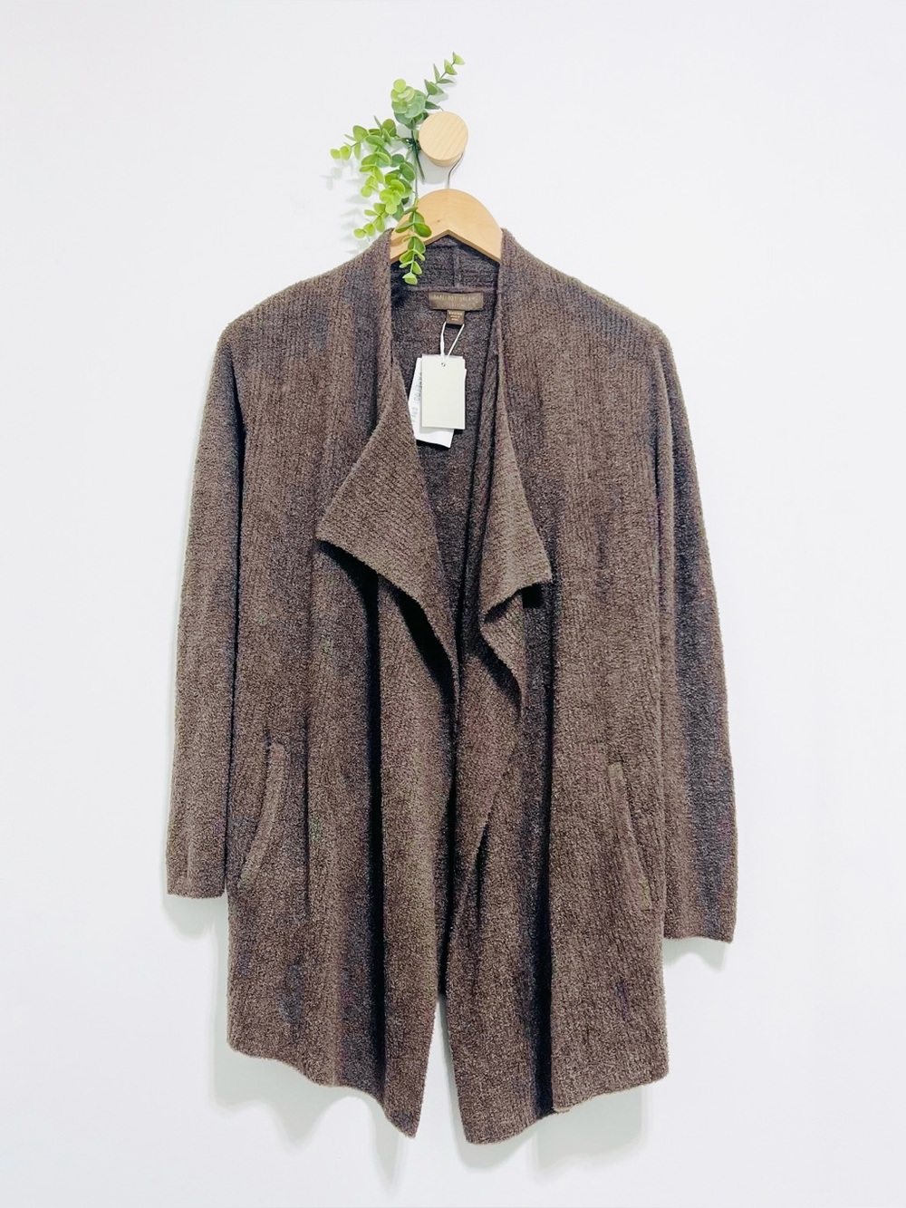 Barefoot Dreams NWT Cozy Chic Lite Island Wrap Cardigan Java Color